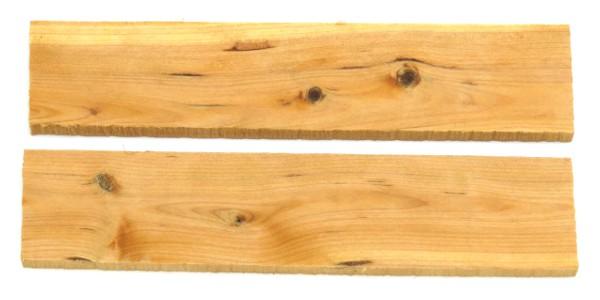 2 PLAQUETTES EN GENEVRIER TYPE B - POUR MONTAGE DE COUTEAU