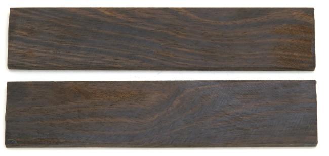 2 PLAQUETTES EN EBENE DE MACASSAR TYPE B - POUR MONTAGE DE COUTEAU