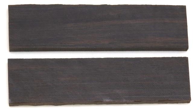 2 PLAQUETTES EN EBENE DU MOZAMBIQUE TYPE A - POUR MONTAGE DE COUTEAU