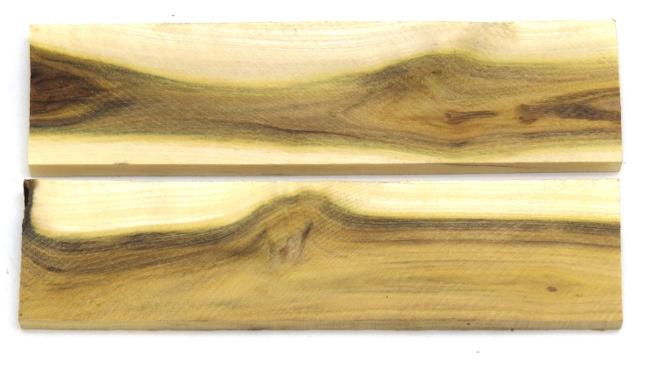 2 PLAQUETTES EN BOIS DE PISTACHIER TYPE A - POUR MONTAGE DE COUTEAU