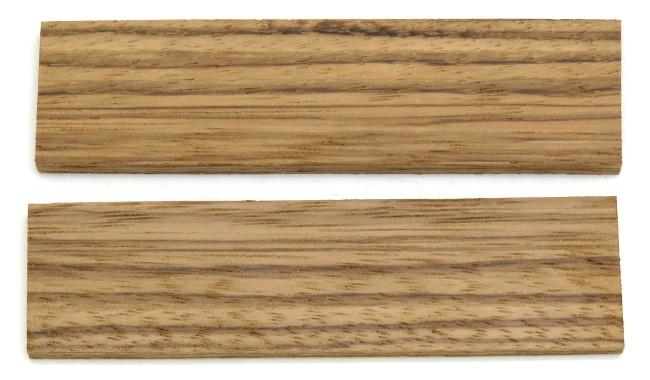 2 PLAQUETTES EN BOIS DE ZEBRANO TYPE A - POUR MONTAGE DE COUTEAU