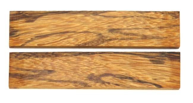 2 PLAQUETTES EN BOIS DE SERPENT TYPE B - POUR MONTAGE DE COUTEAU