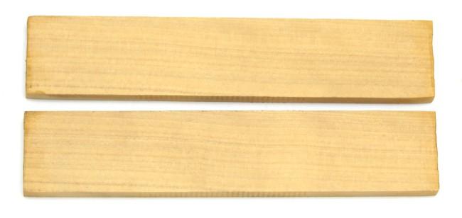2 PLAQUETTES EN BUIS TYPE B - POUR MONTAGE DE COUTEAU
