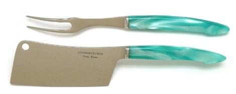 Service couperet fromage Capucin manche truquoise