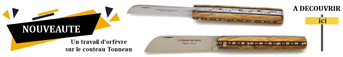 Couteau pliant Le tonneau en marqueterie